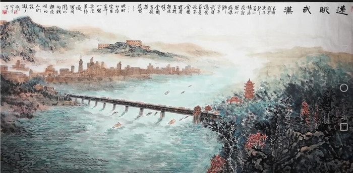 刘立行《遥望武汉》 中国画