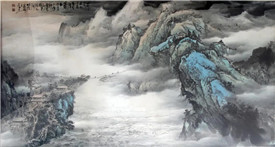陈乃建《山水》95×175cm 国画